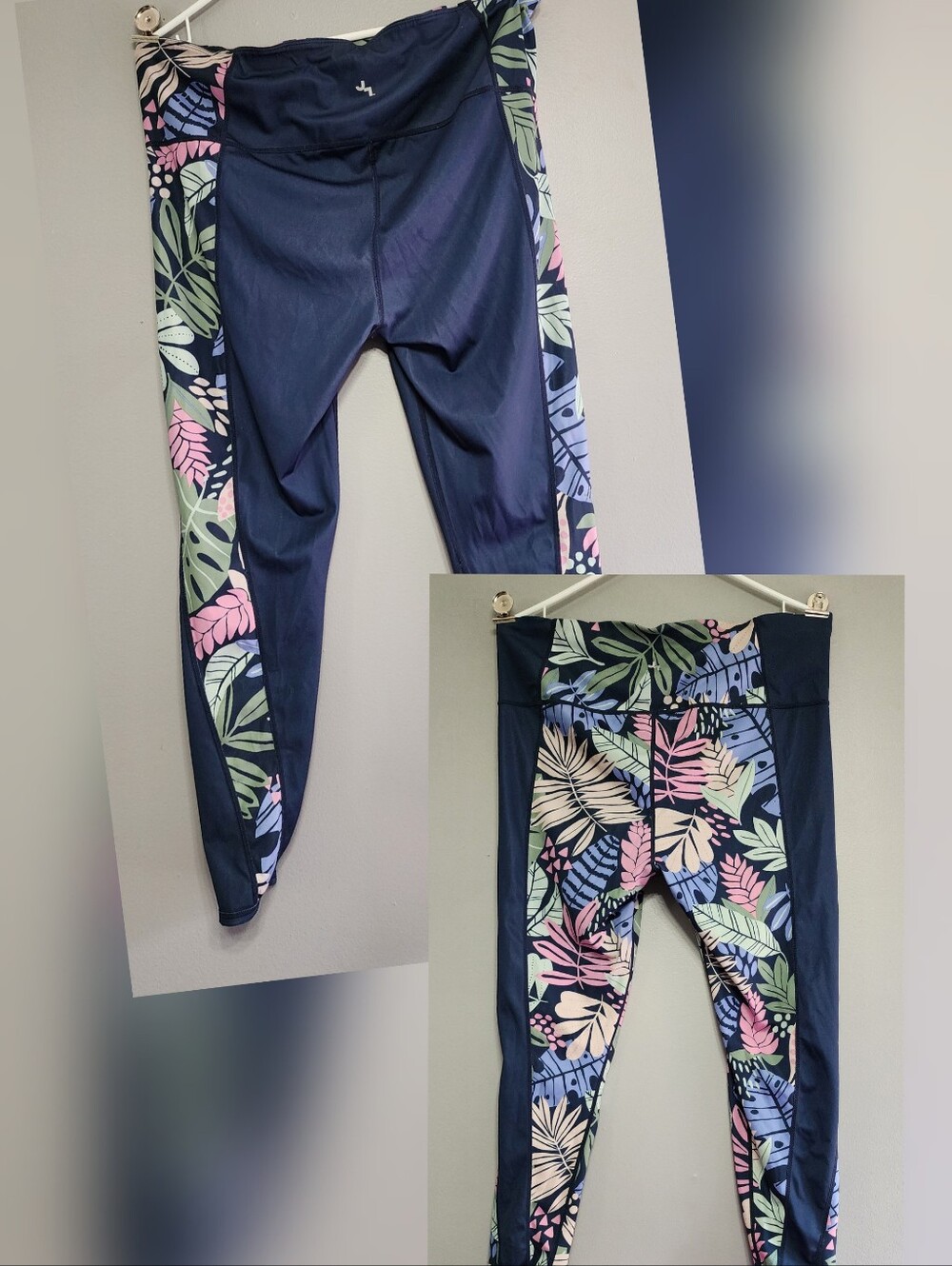 Joylab Reversible Tropical Floral Leggings.